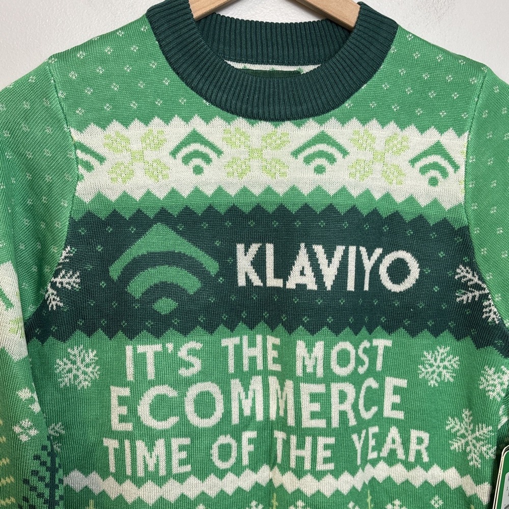 Tipsy Elves Klaviyo Men's XS Sweater E-Commerce Holiday Ugly Sweater NEW